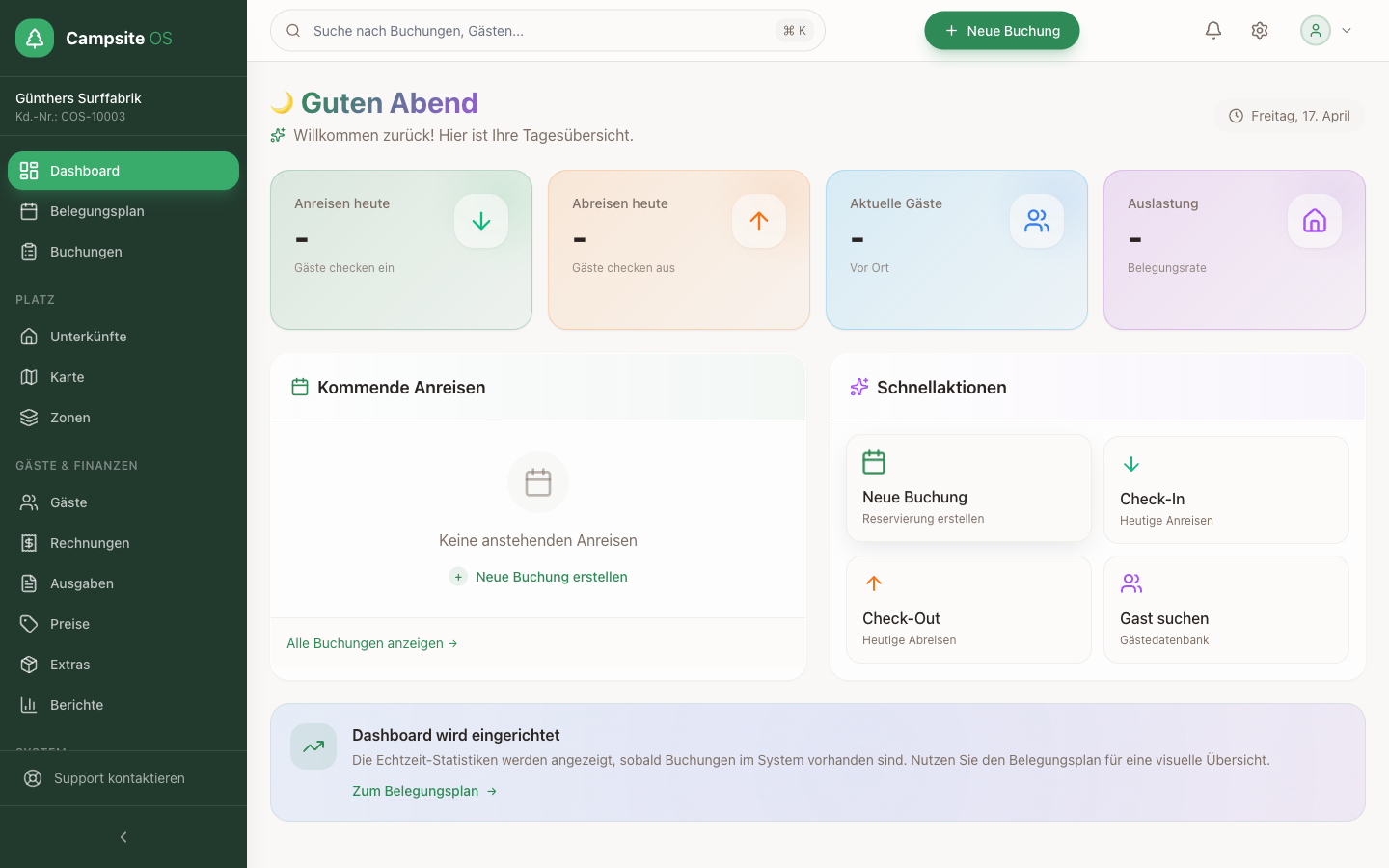 CampDESK Pro Dashboard